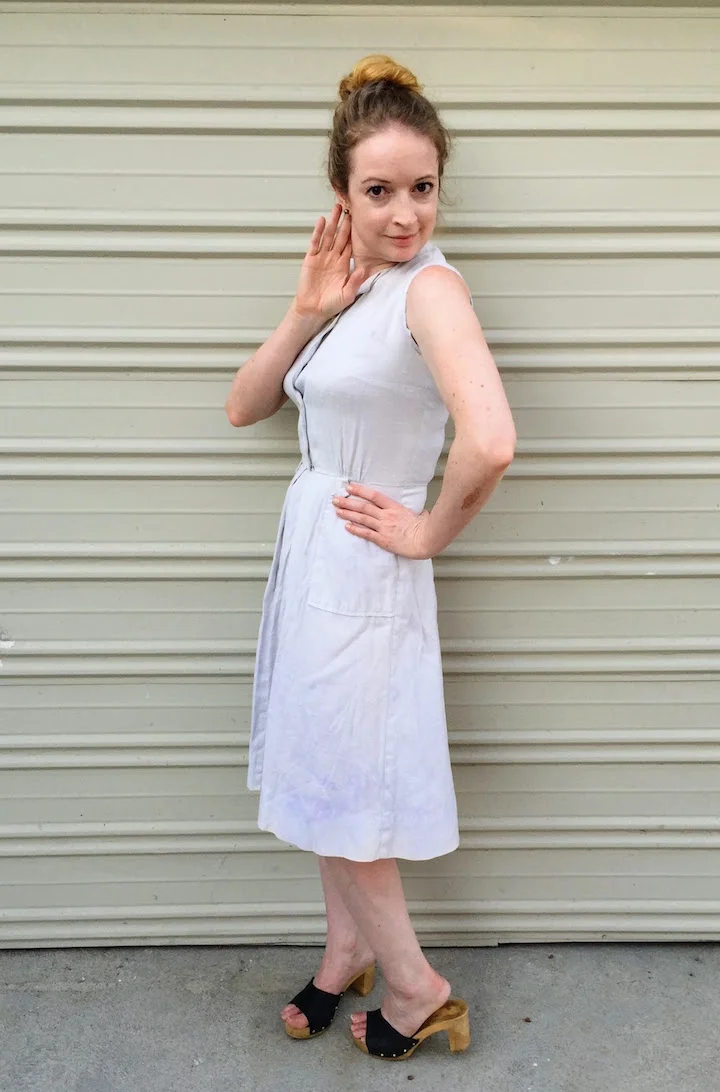 Vintage button hotsell front dress